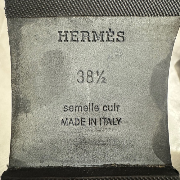 Hermes Grey Sliver Glitter Oran Sandals - Picture 7 of 7